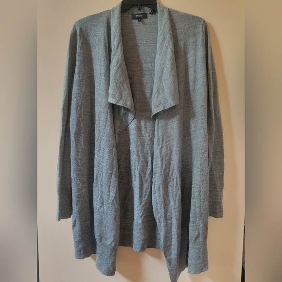 Theory Gray Wool Cardigan - Picture 1 of 4